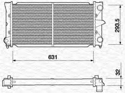 MAGNETI MARELLI 350213648000 -  Радиатор, охлаждение двигателя